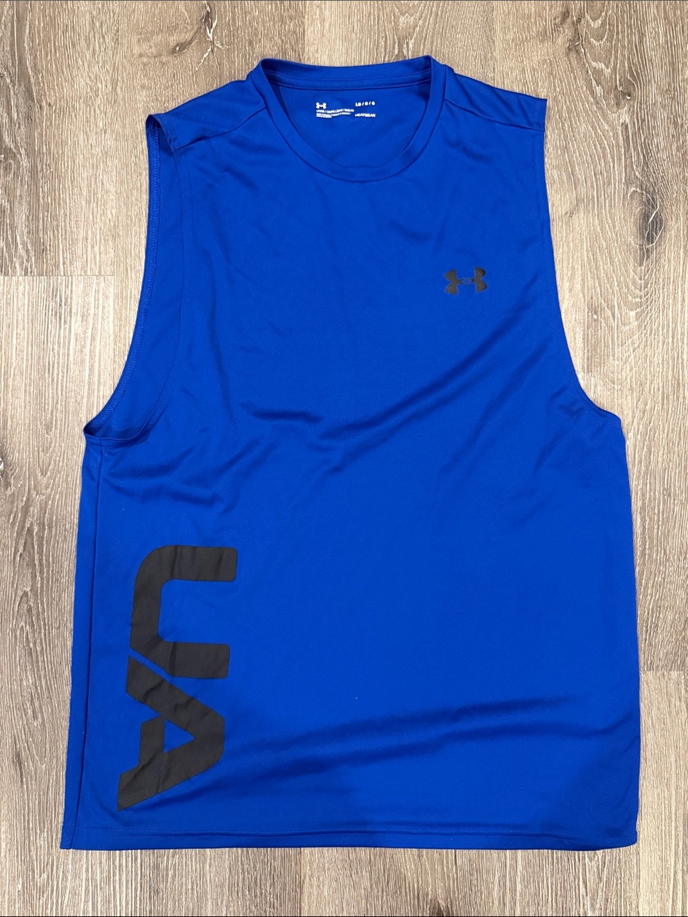 Under Armour Men’s Royal Blue Sleeveless Training Tank with Black Logos